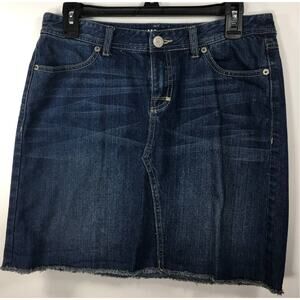 Mossimo Supply Co. Blue Jean Denim Skirt Women's Size Small Petite 100%‎ Cotton